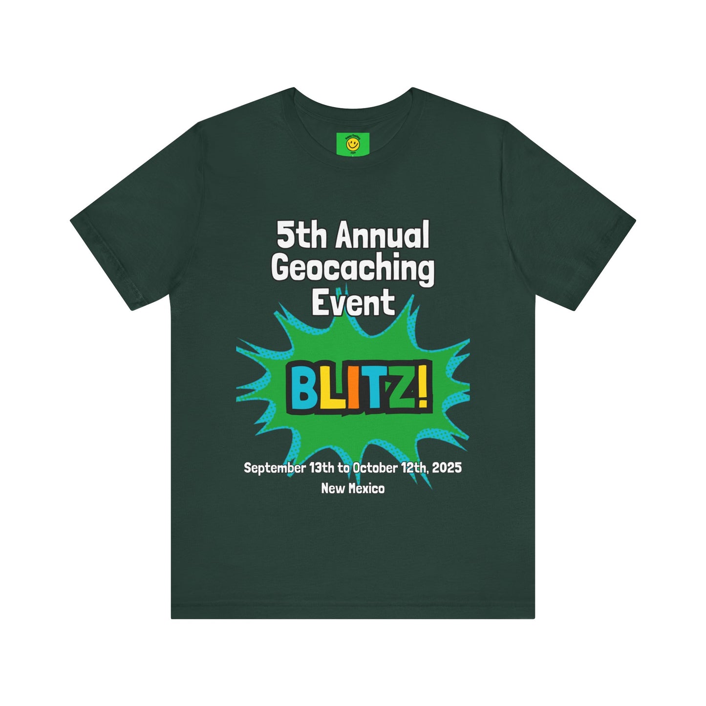 Geocaching Event Blitz 2025 Tshirt Unisex Jersey T-shirt, Adult geocache Tshirt,