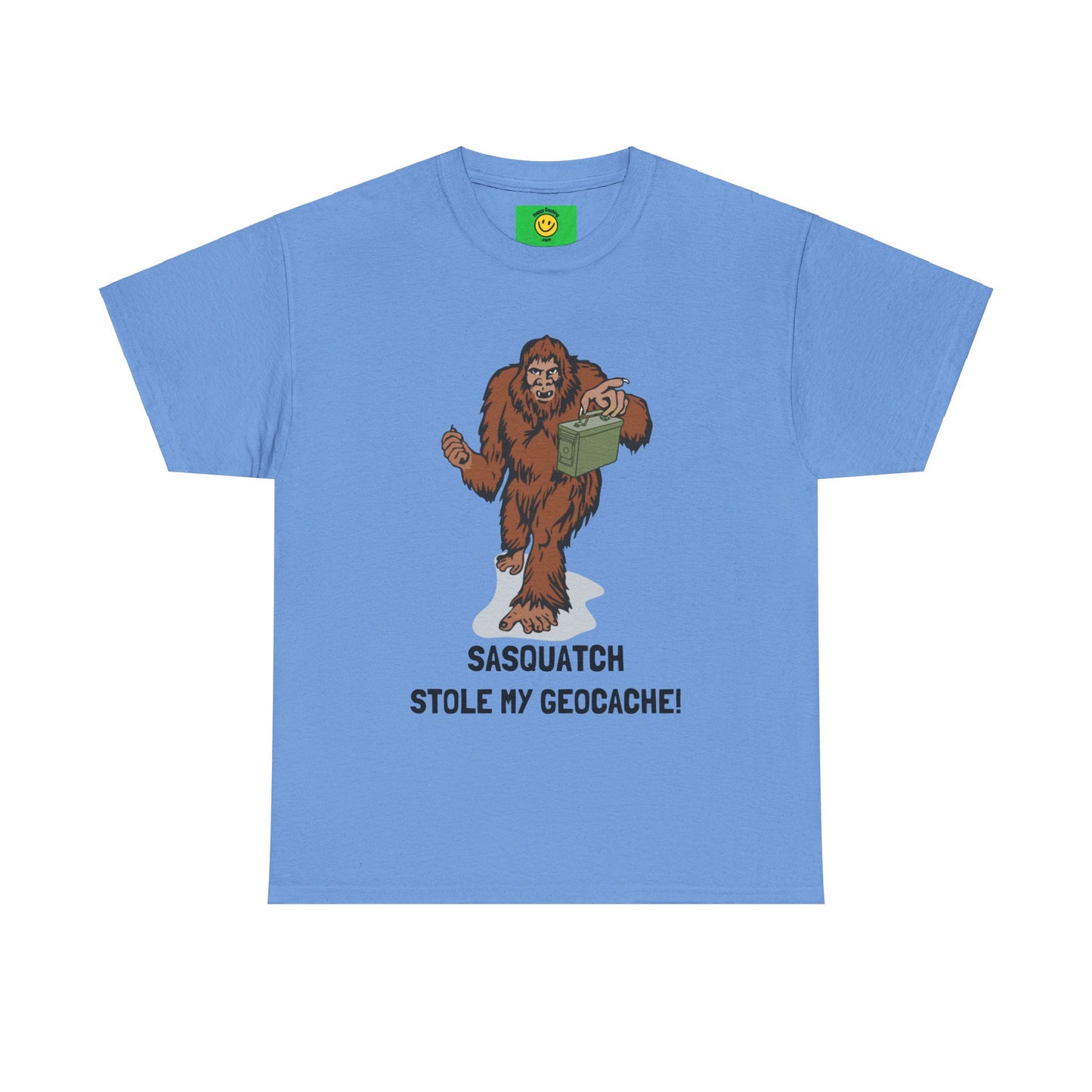 Sasquatch Stole My Geocache T-Shirt Unisex Heavy Cotton Tee