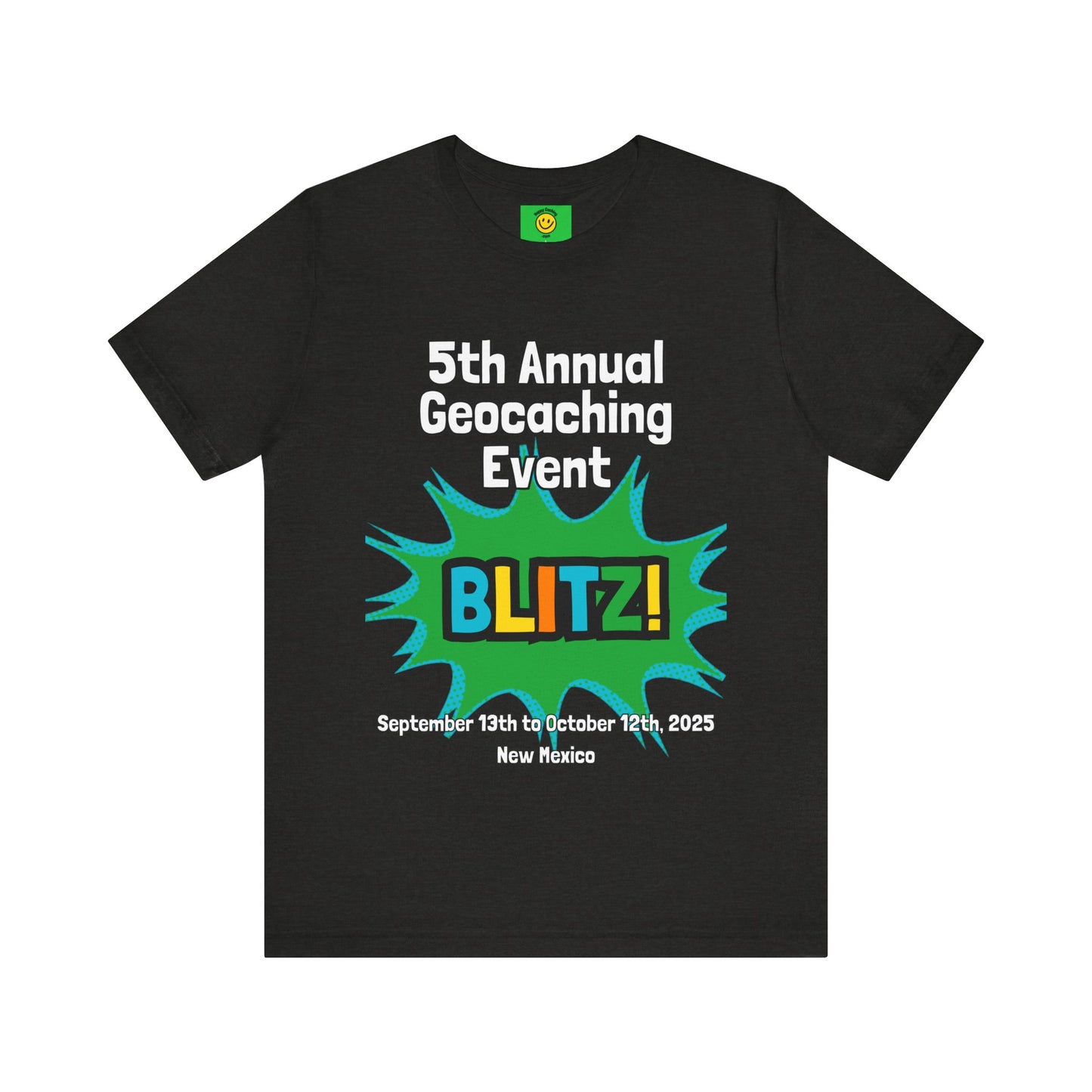 Geocaching Event Blitz 2025 Tshirt Unisex Jersey T-shirt, Adult geocache Tshirt,