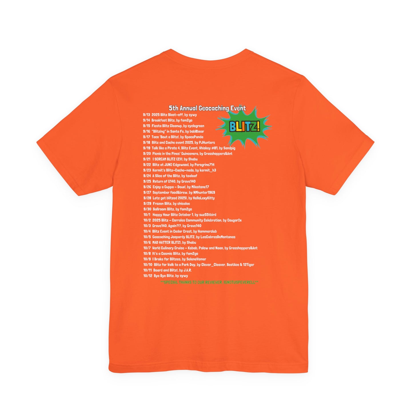 Geocaching Event Blitz 2025 Tshirt Unisex Jersey T-shirt, Adult geocache Tshirt,