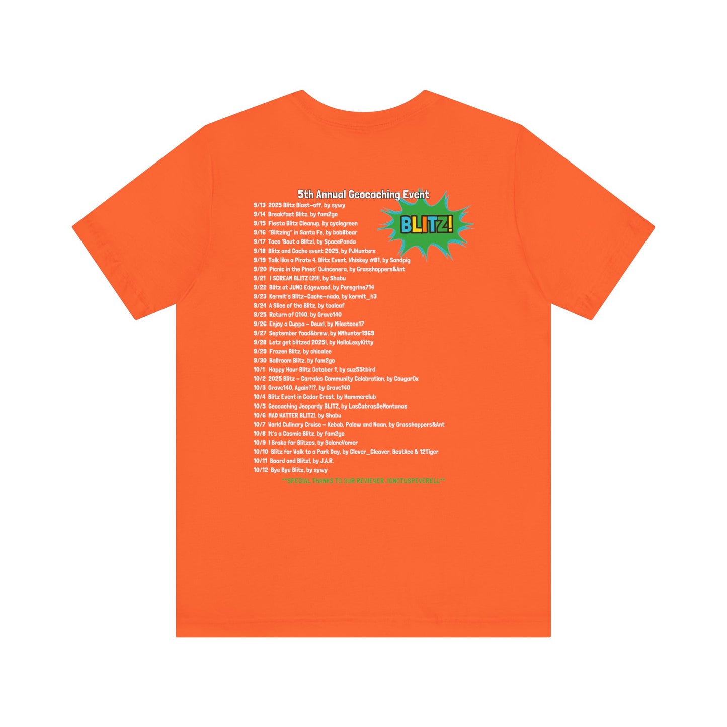 Geocaching Event Blitz 2025 Tshirt Unisex Jersey T-shirt, Adult geocache Tshirt,