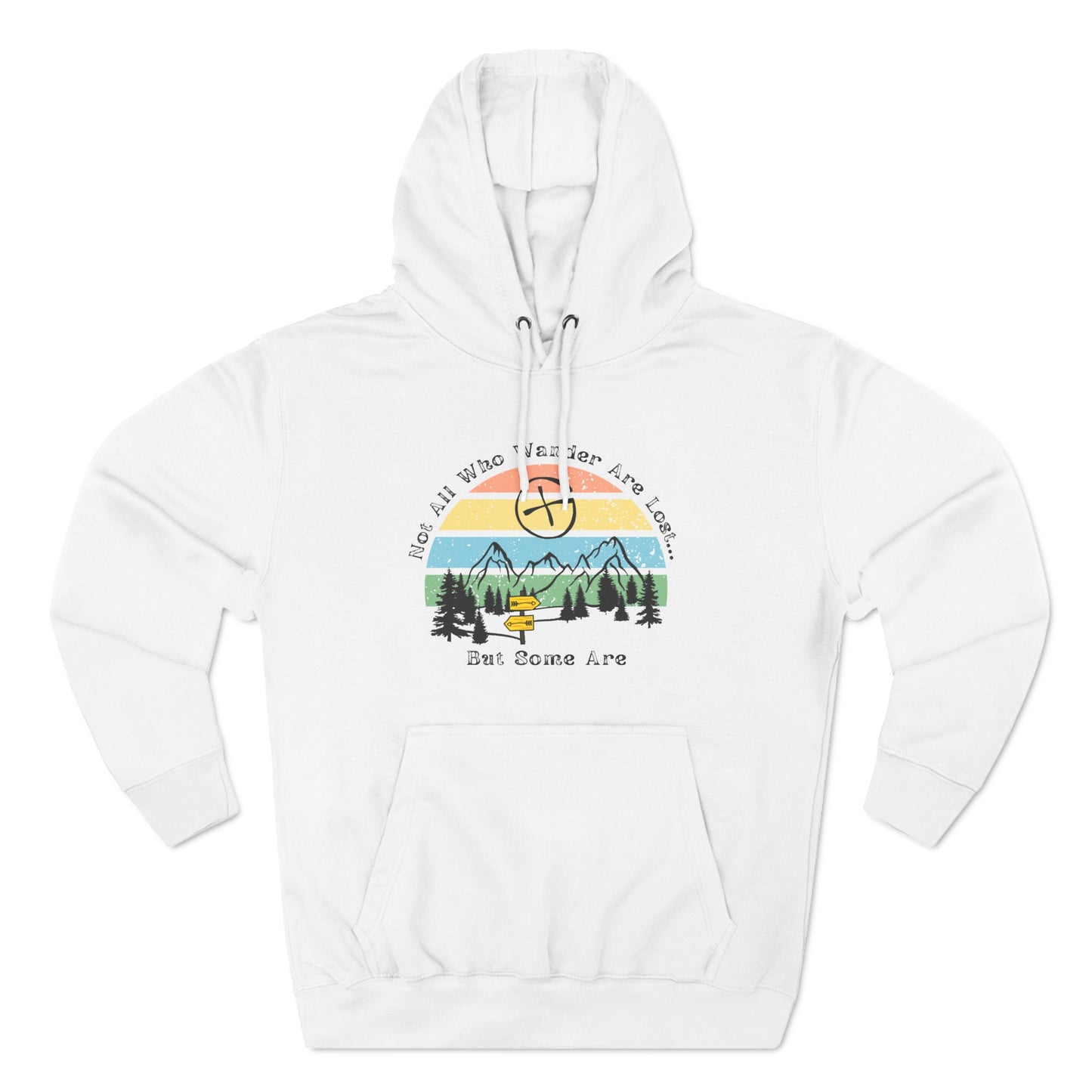 Not All Who Wander Are Lost But Some of Them Are, Geocaching Fleece Hoodie, Adult Unisex Geocache Sweatshirt Pullover, Geocache Gift