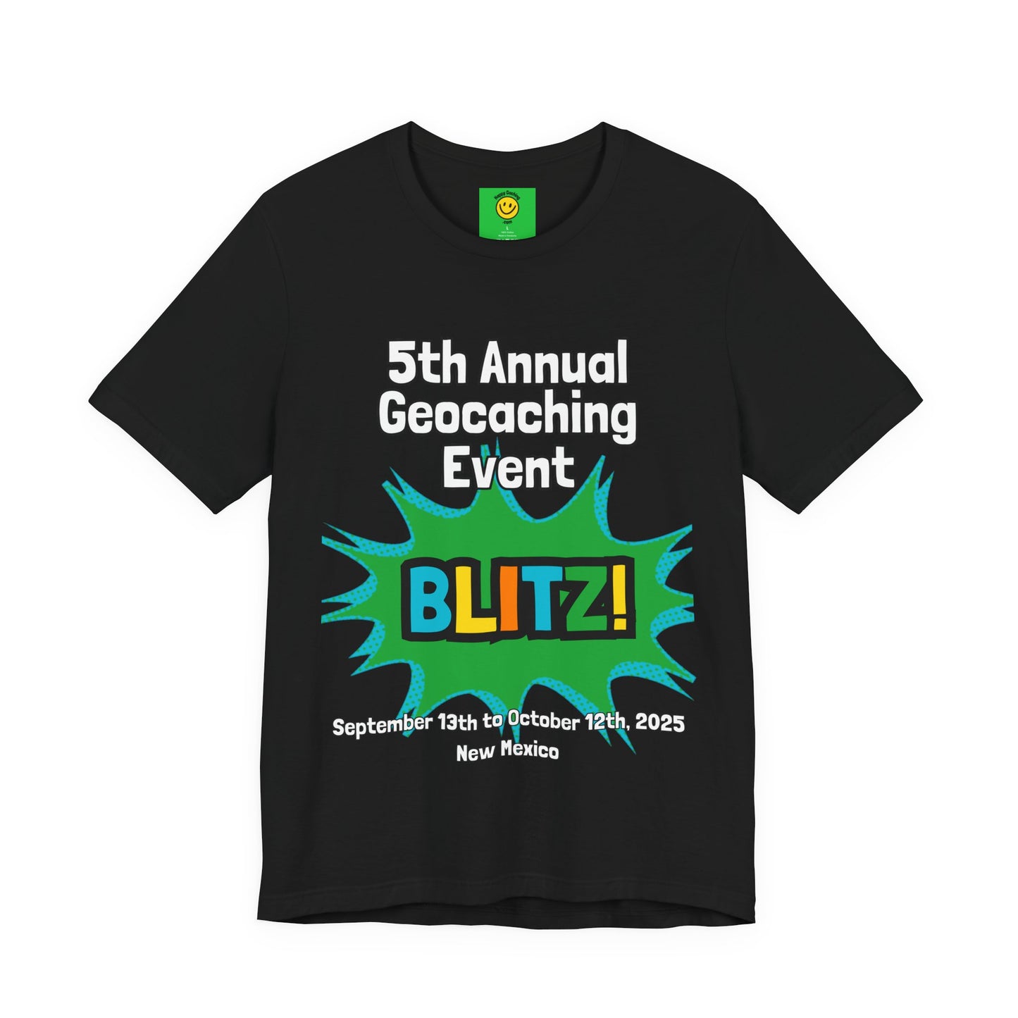 Geocaching Event Blitz 2025 Tshirt Unisex Jersey T-shirt, Adult geocache Tshirt,