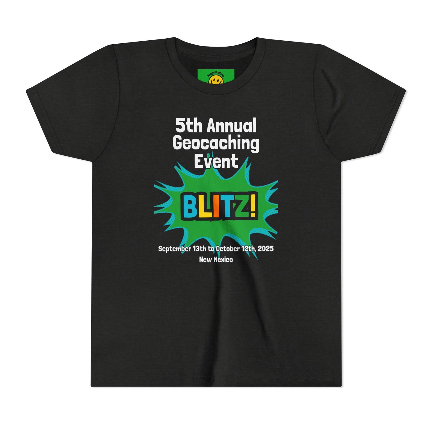 Geocaching Event Blitz 2025 Youth Short Sleeve Tee
