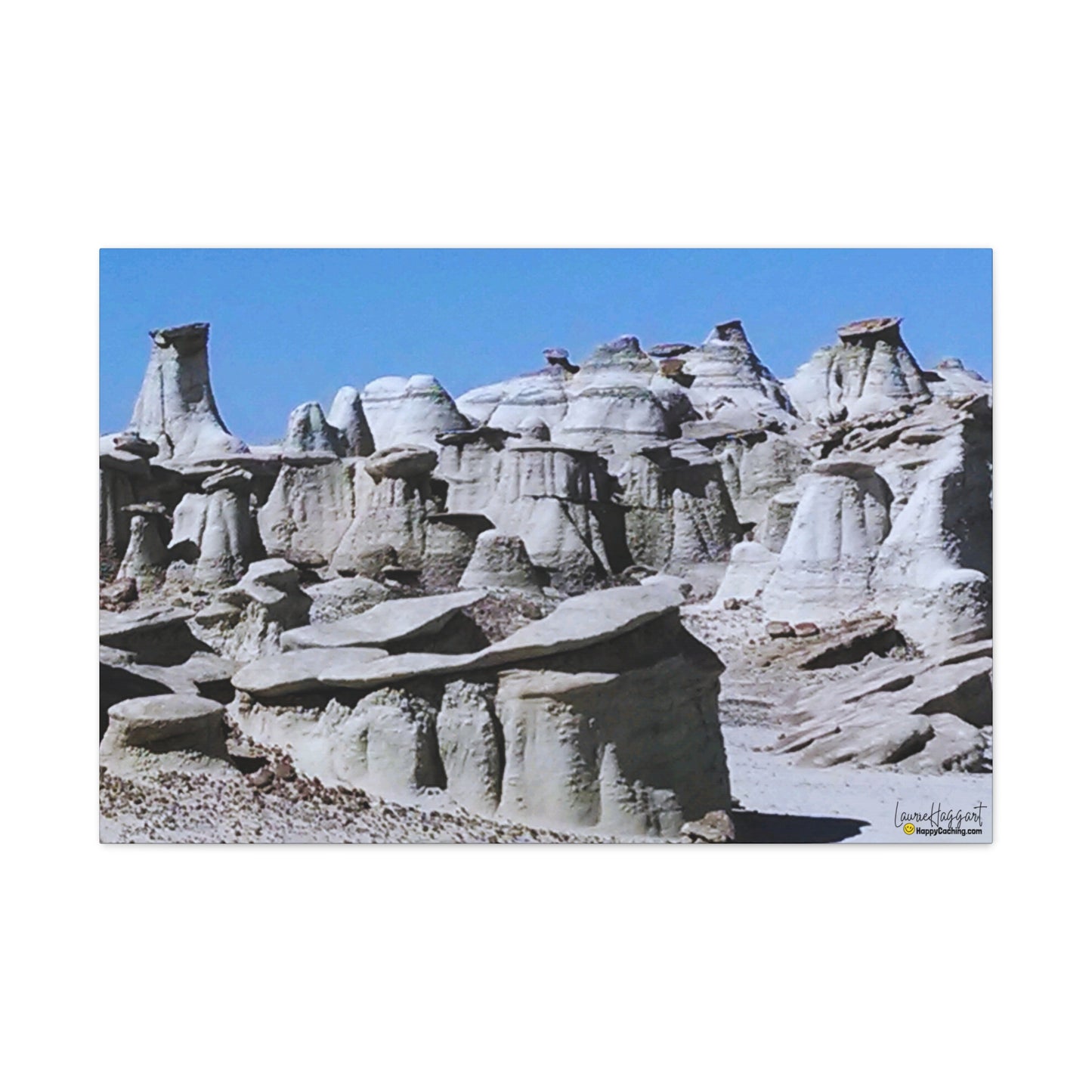 Bisti Badlands Canvas Art Photo Print Wall Art, HappyCaching Prints, Geocaching Hiking Gift