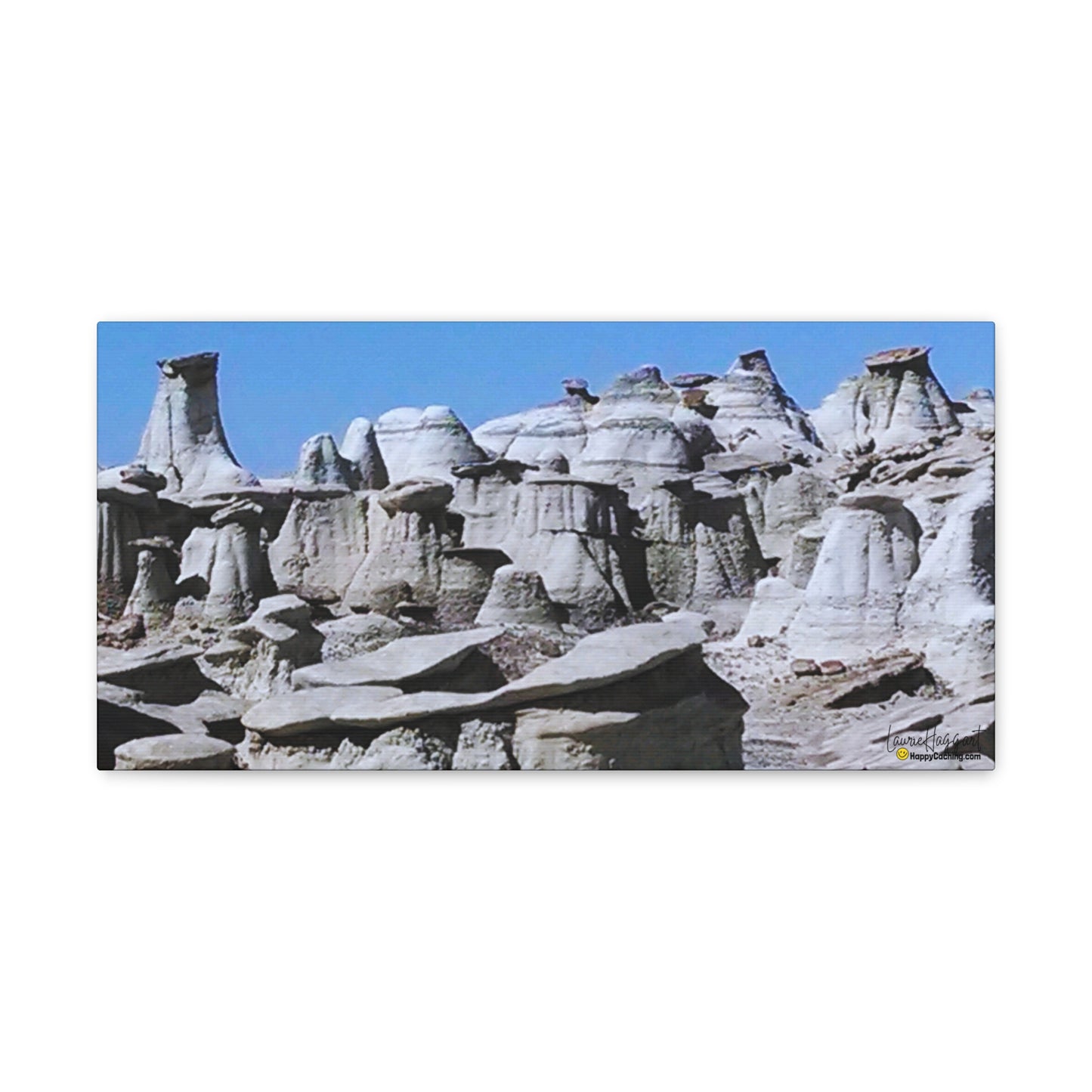 Bisti Badlands Canvas Art Photo Print Wall Art, HappyCaching Prints, Geocaching Hiking Gift