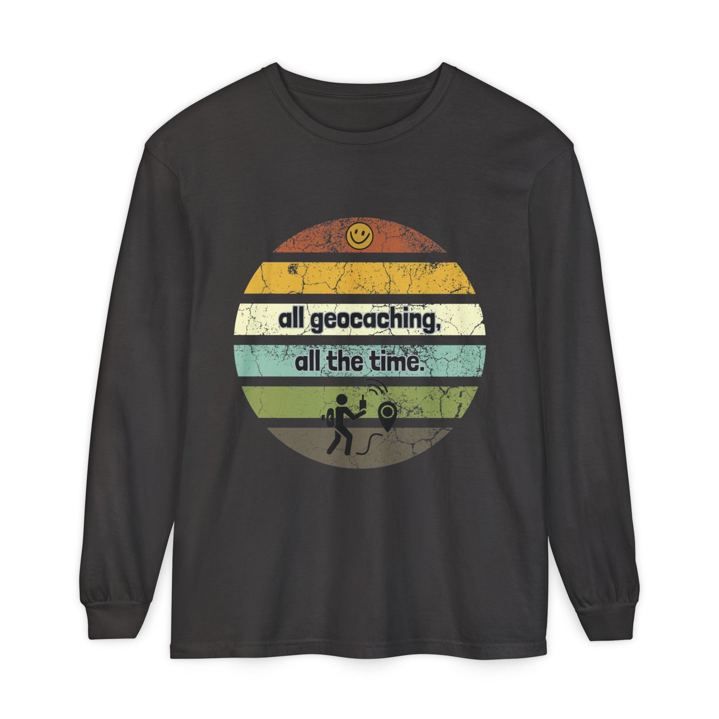 all geocaching all the time t-shirt, Geocaching Long Sleeve T-Shirt, Adult Unisex Tee, Funny Geocaching T-shirt, Geocache gift