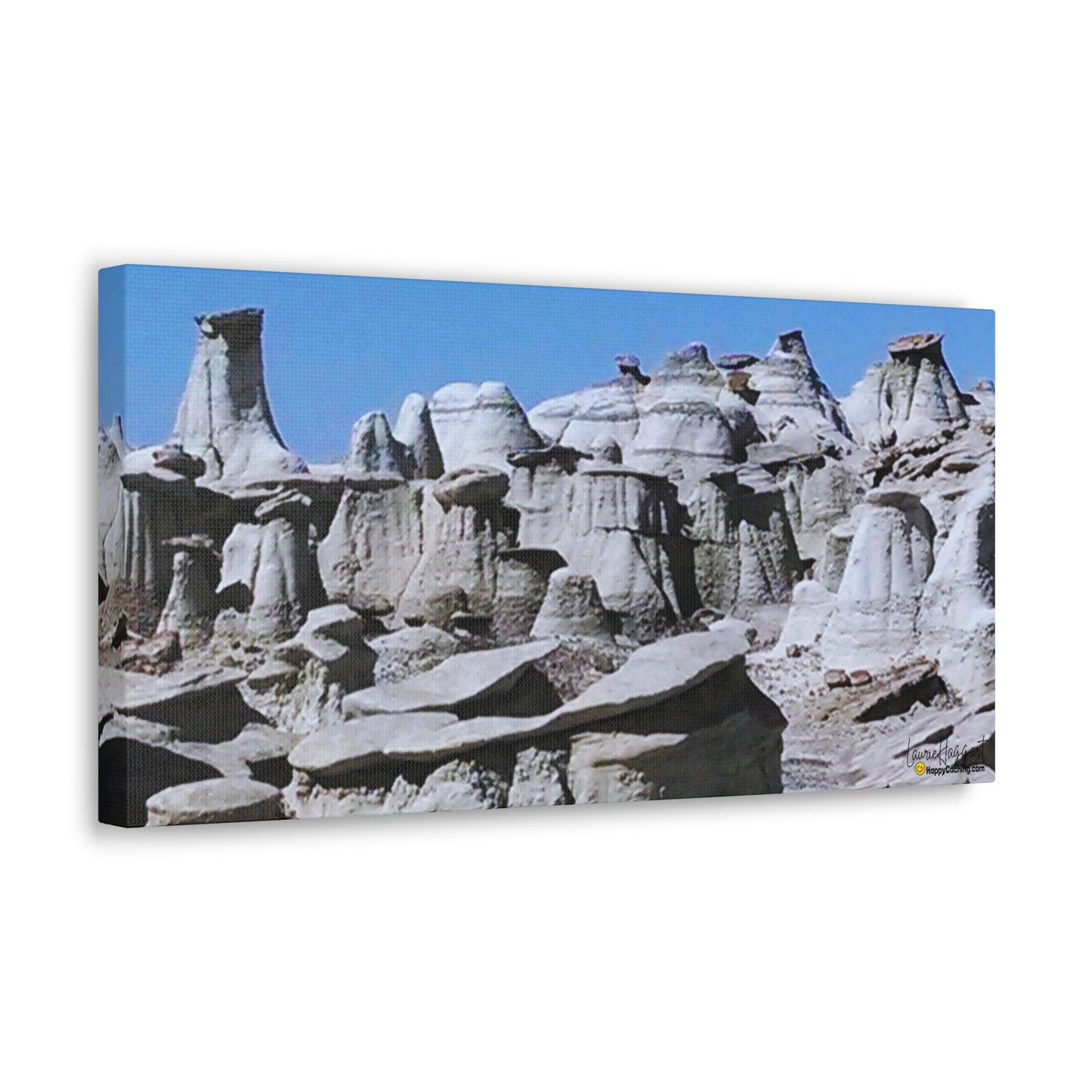 Bisti Badlands Canvas Art Photo Print Wall Art, HappyCaching Prints, Geocaching Hiking Gift