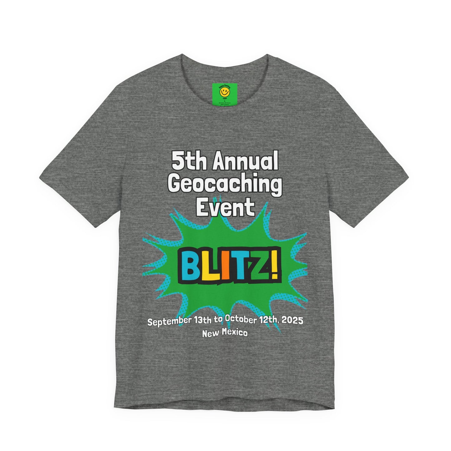 Geocaching Event Blitz 2025 Tshirt Unisex Jersey T-shirt, Adult geocache Tshirt,