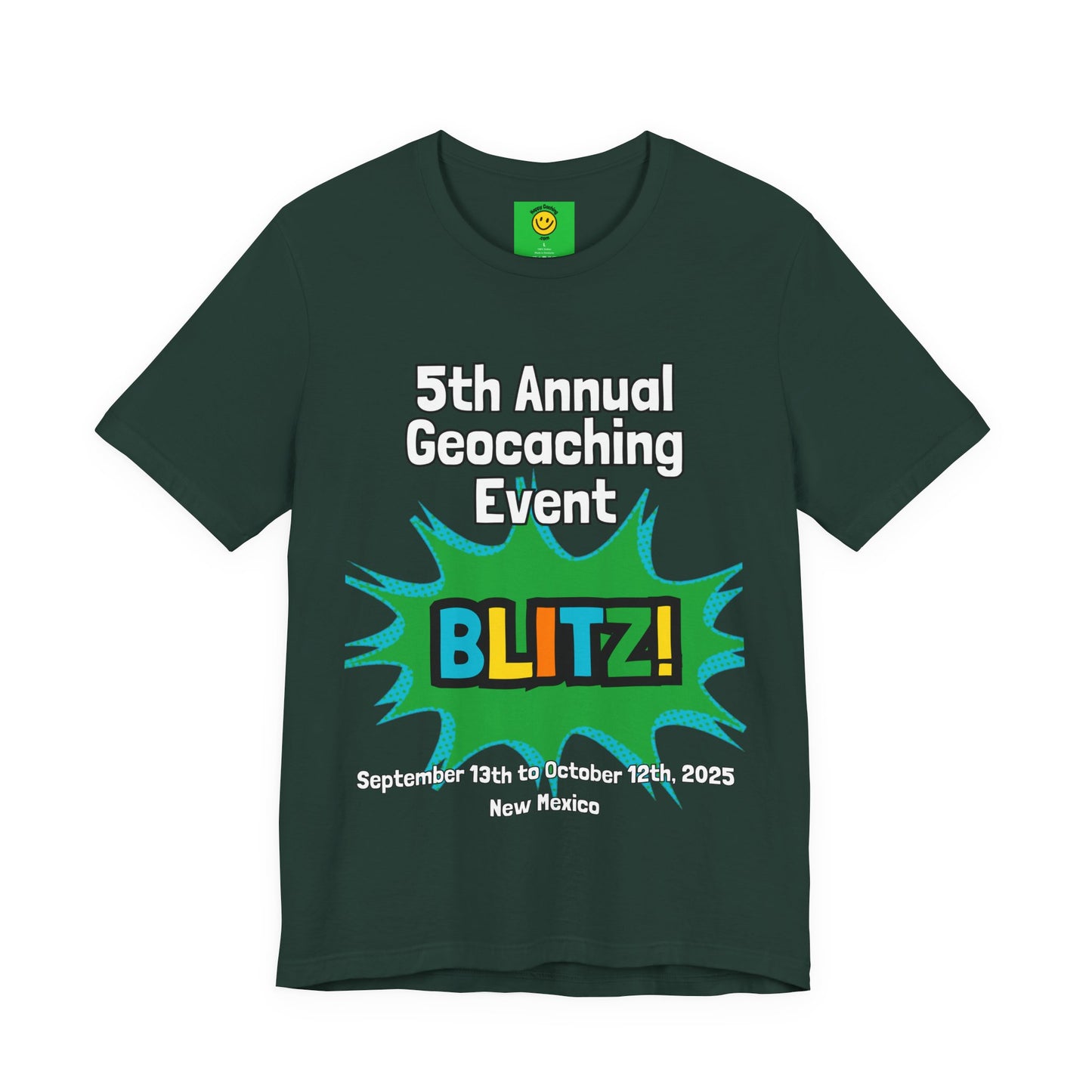 Geocaching Event Blitz 2025 Tshirt Unisex Jersey T-shirt, Adult geocache Tshirt,