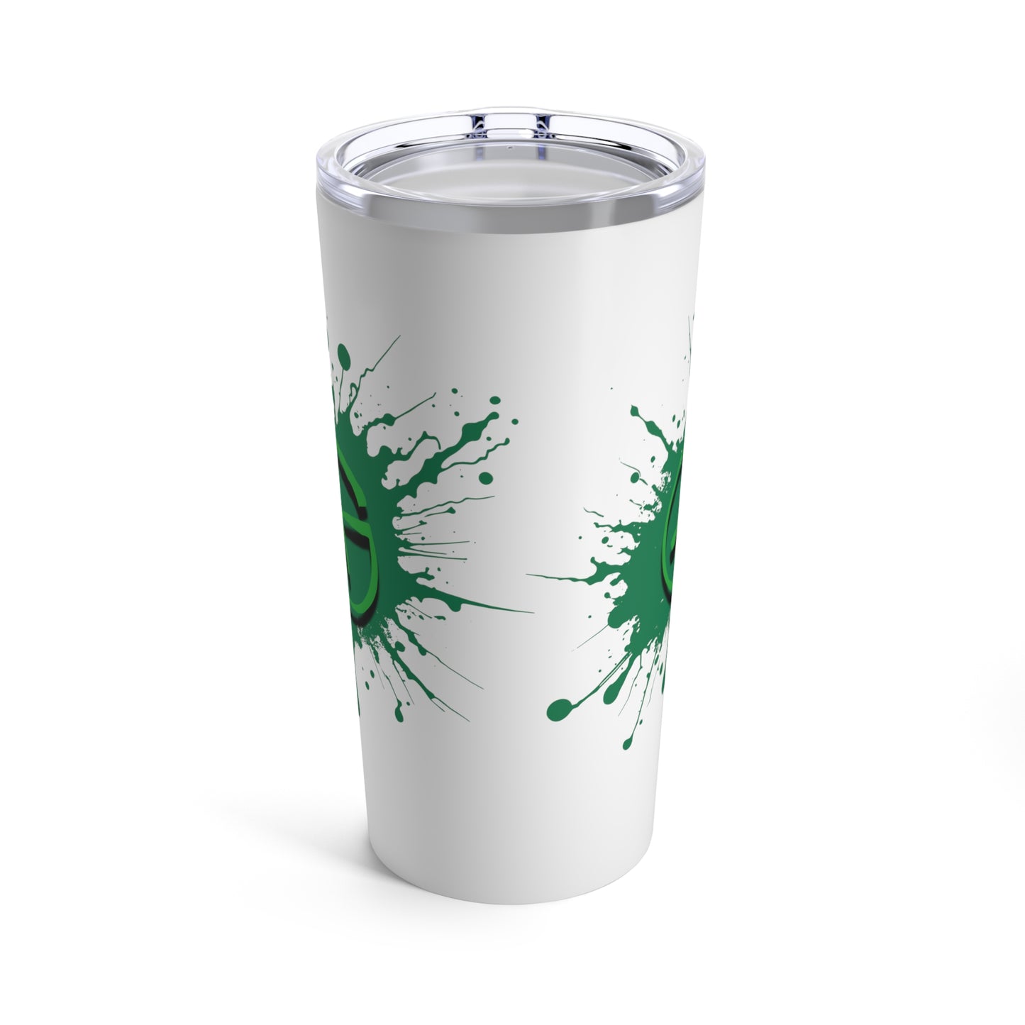 Geocache Splash Tumbler 20 oz, Green Travel Coffee Cup Geocaching Coffee Mug, Tumbler Gift for Geocacher