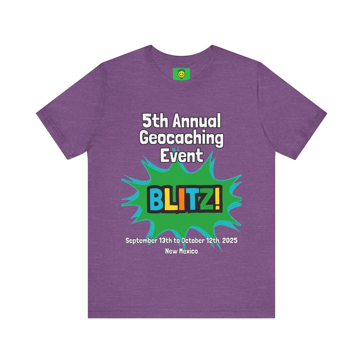 Geocaching Event Blitz 2025 Tshirt Unisex Jersey T-shirt, Adult geocache Tshirt,