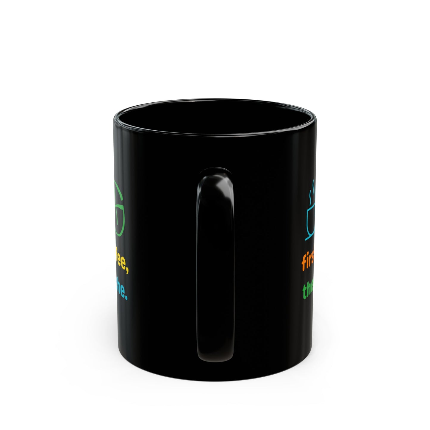 First Coffee, then Cache Geocaching Mug (11oz, 15oz) Black, Geocache Gift, Coffee Cup
