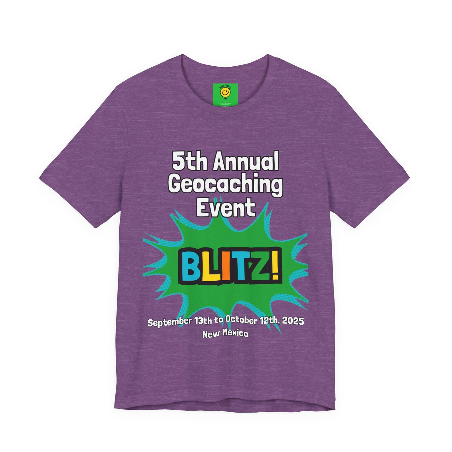 Geocaching Event Blitz 2025 Tshirt Unisex Jersey T-shirt, Adult geocache Tshirt,