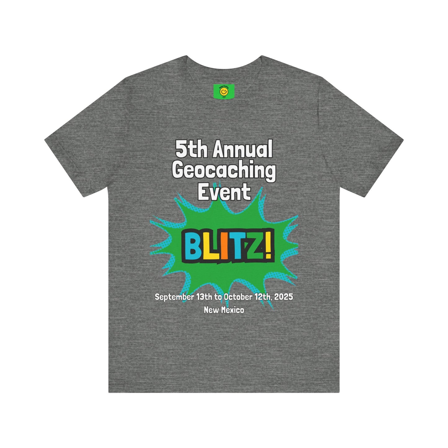 Geocaching Event Blitz 2025 Tshirt Unisex Jersey T-shirt, Adult geocache Tshirt,