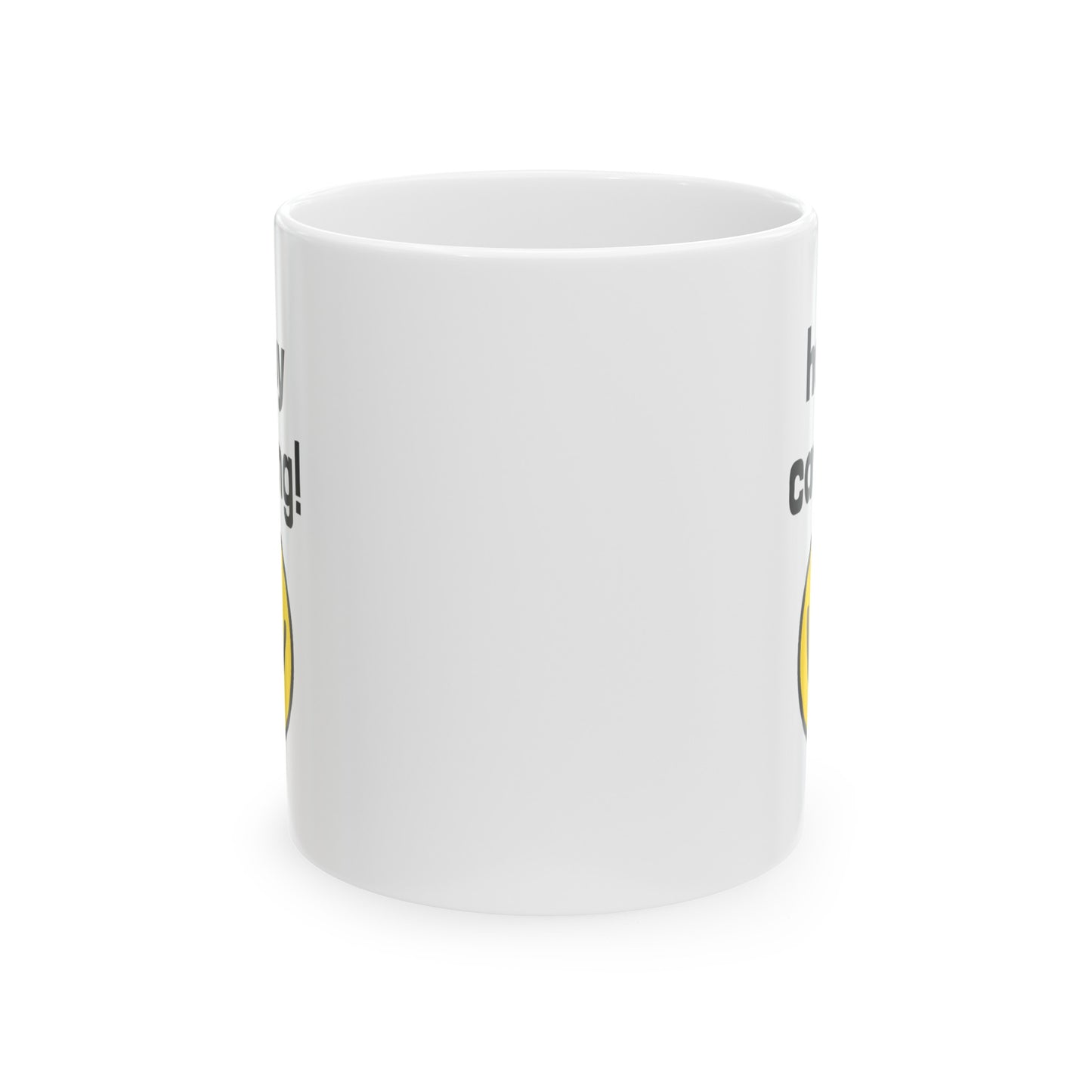 Happy Caching Geocaching Ceramic Mug, (11oz, 15oz) White, Geocache Gift Coffee Cup