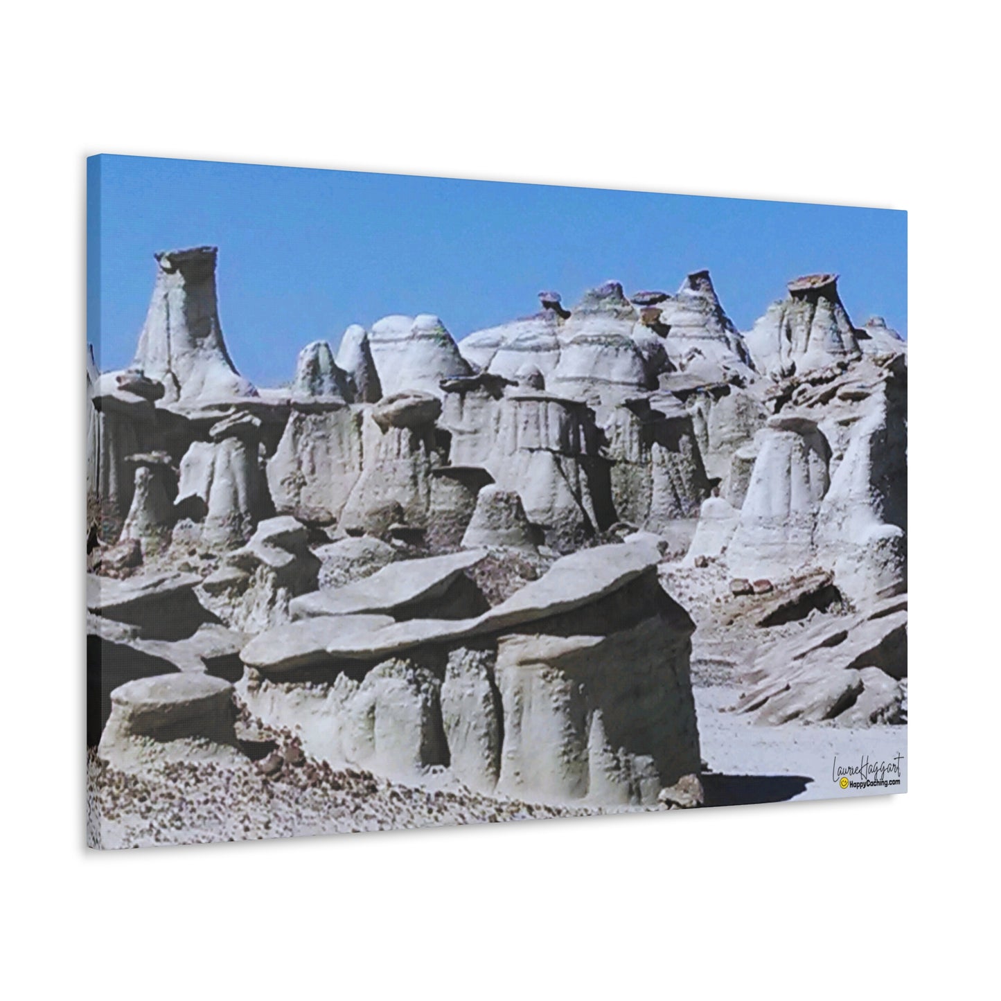 Bisti Badlands Canvas Art Photo Print Wall Art, HappyCaching Prints, Geocaching Hiking Gift