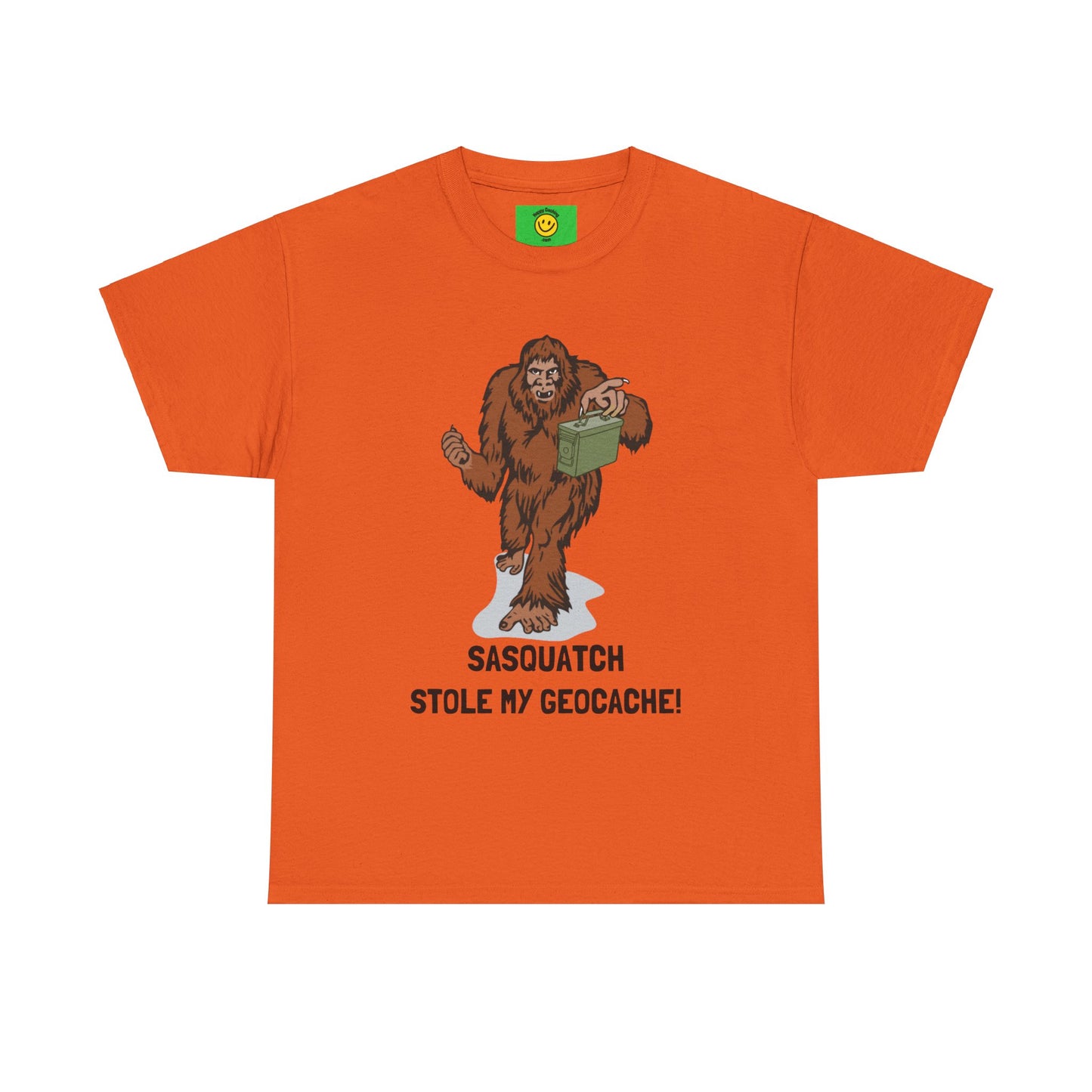Sasquatch Stole My Geocache T-Shirt Unisex Heavy Cotton Tee