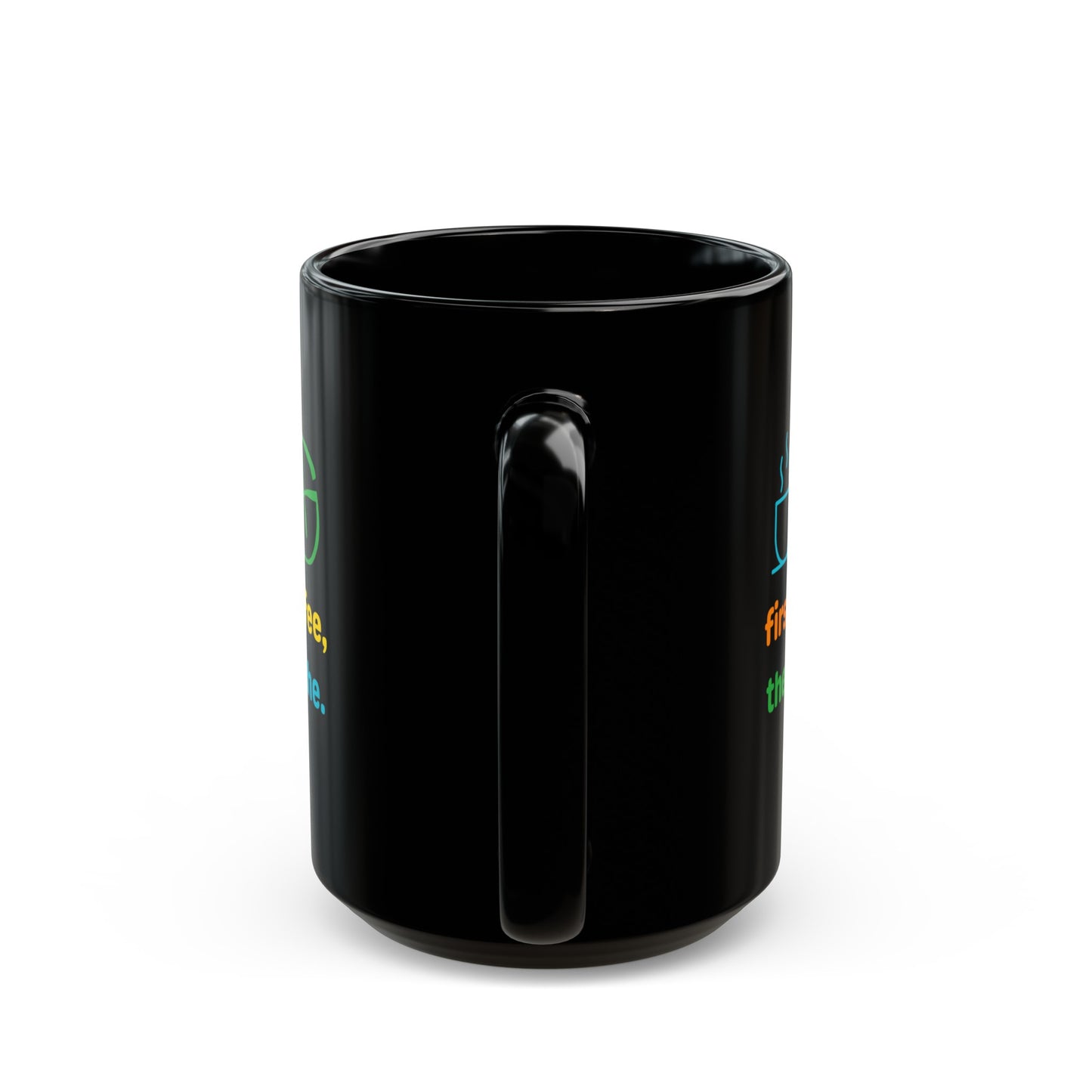 First Coffee, then Cache Geocaching Mug (11oz, 15oz) Black, Geocache Gift, Coffee Cup