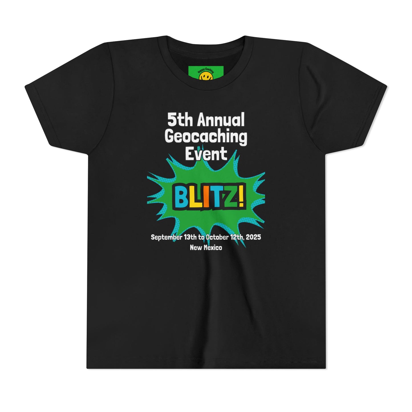 Geocaching Event Blitz 2025 Youth Short Sleeve Tee