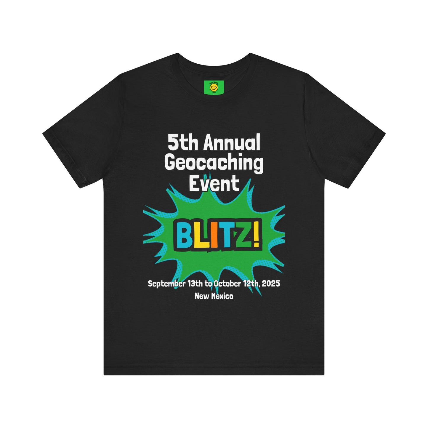 Geocaching Event Blitz 2025 Tshirt Unisex Jersey T-shirt, Adult geocache Tshirt,