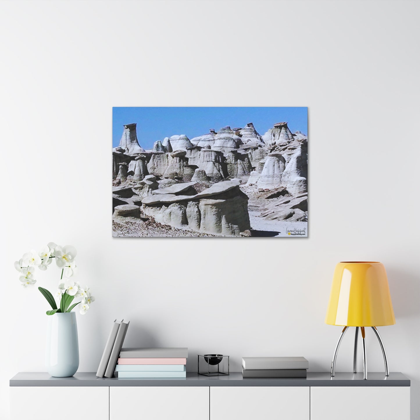Bisti Badlands Canvas Art Photo Print Wall Art, HappyCaching Prints, Geocaching Hiking Gift