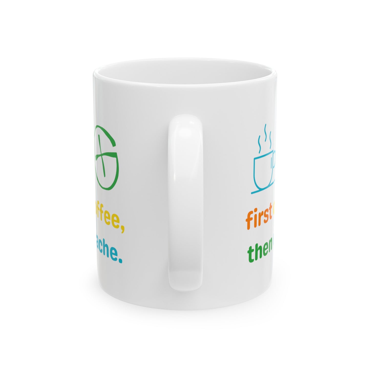 First Coffee, then Cache Geocaching Coffee Mug (11oz, 15oz) White, Geocache Gift Coffee Cup