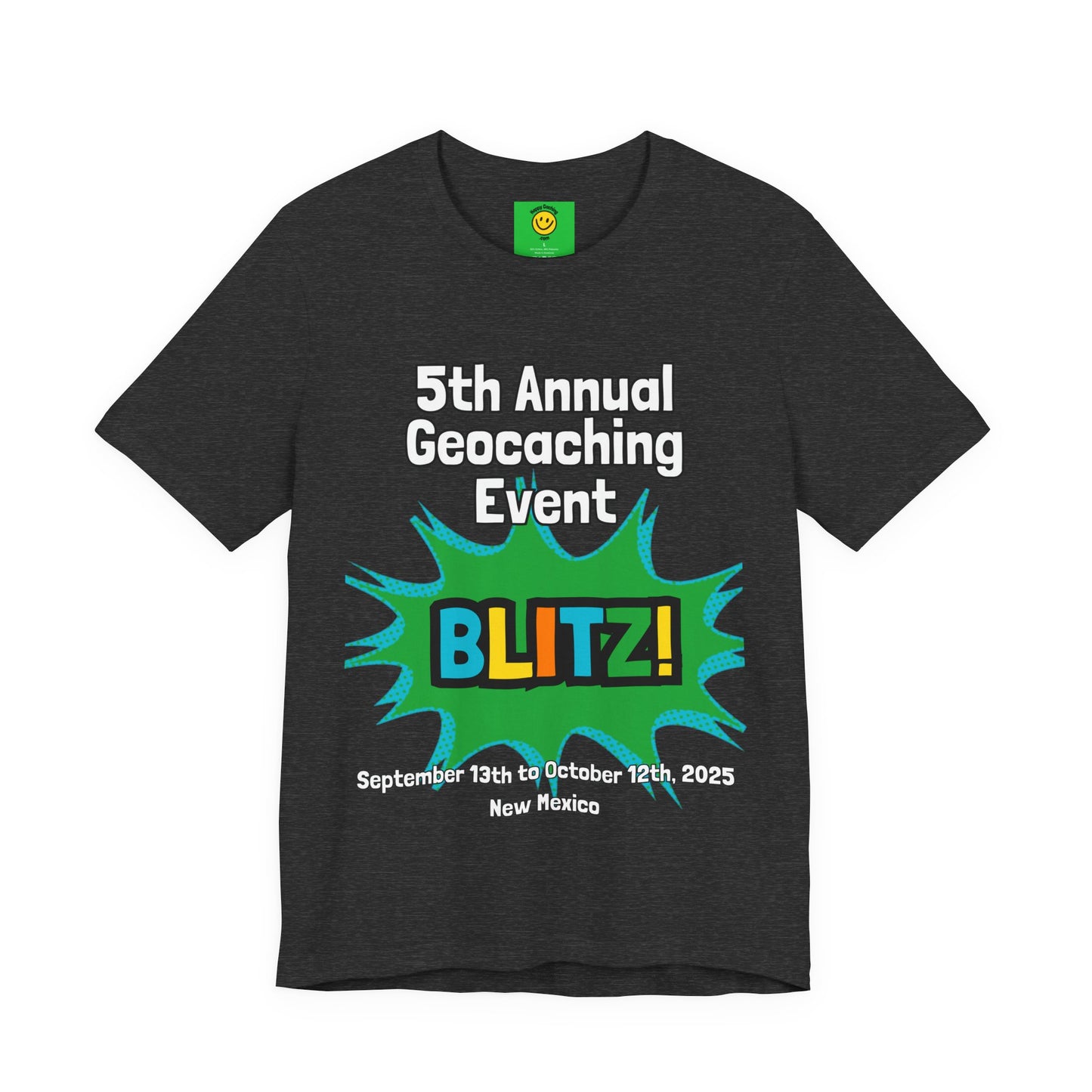 Geocaching Event Blitz 2025 Tshirt Unisex Jersey T-shirt, Adult geocache Tshirt,