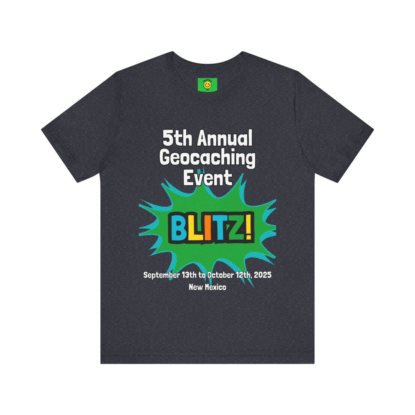 Geocaching Event Blitz 2025 Tshirt Unisex Jersey T-shirt, Adult geocache Tshirt,