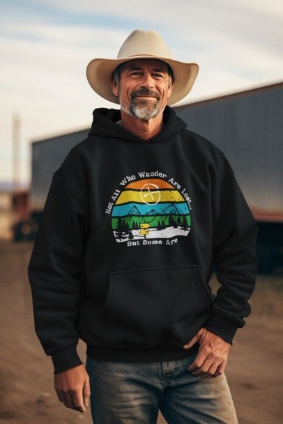 Not All Who Wander Are Lost But Some of Them Are, Geocaching Fleece Hoodie, Adult Unisex Geocache Sweatshirt Pullover, Geocache Gift