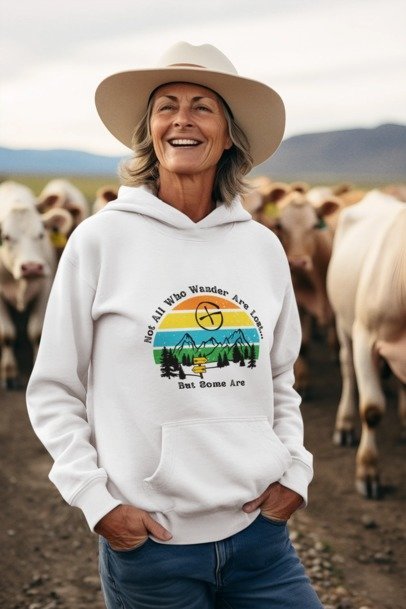 Not All Who Wander Are Lost But Some of Them Are, Geocaching Fleece Hoodie, Adult Unisex Geocache Sweatshirt Pullover, Geocache Gift