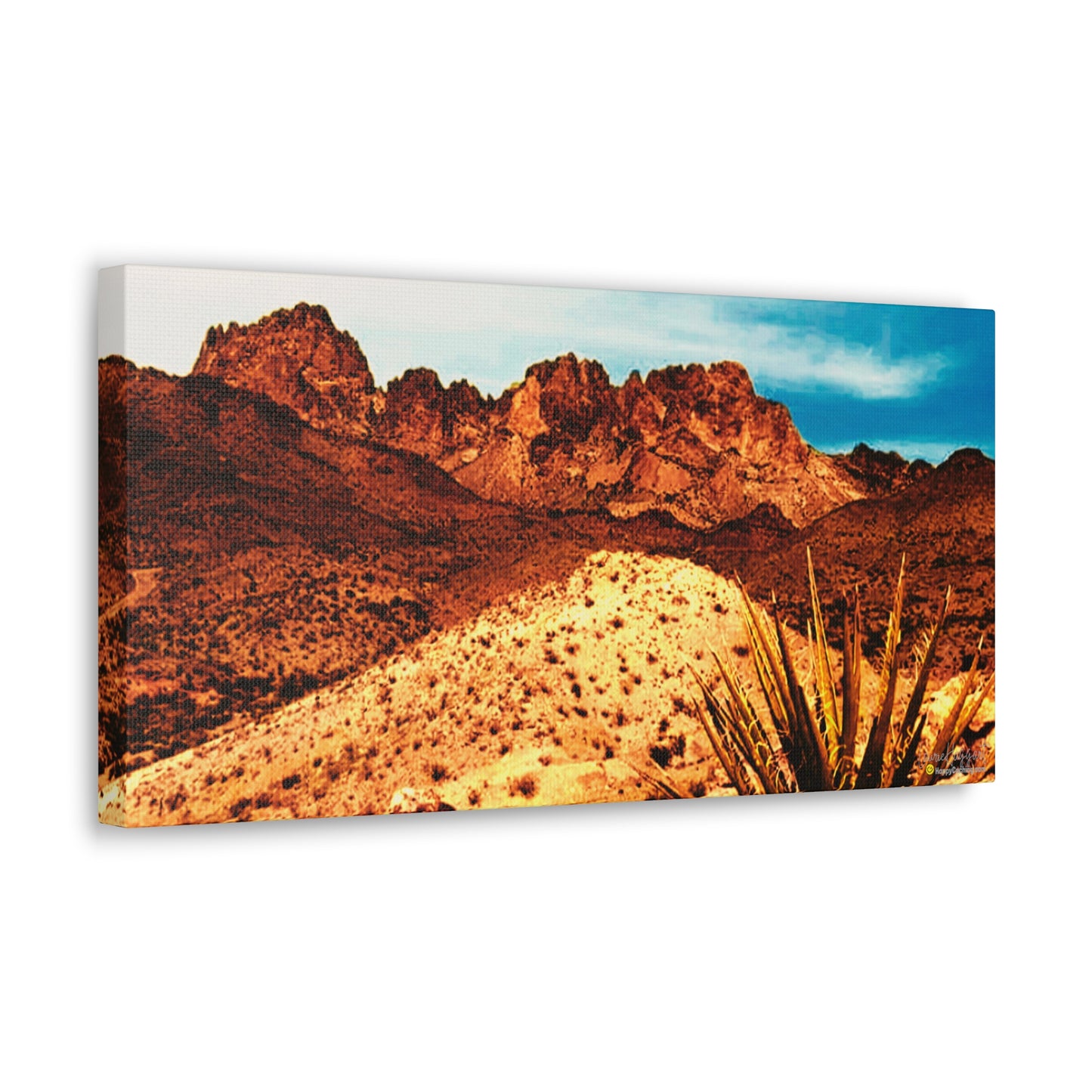 New Year's Day Summit, Arizona Desert Canvas Art Print, Geocache Decor, HappyCaching Prints