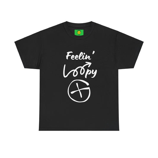 Feelin' Loopy Geocache T-shirt  Unisex Heavy Cotton Tee