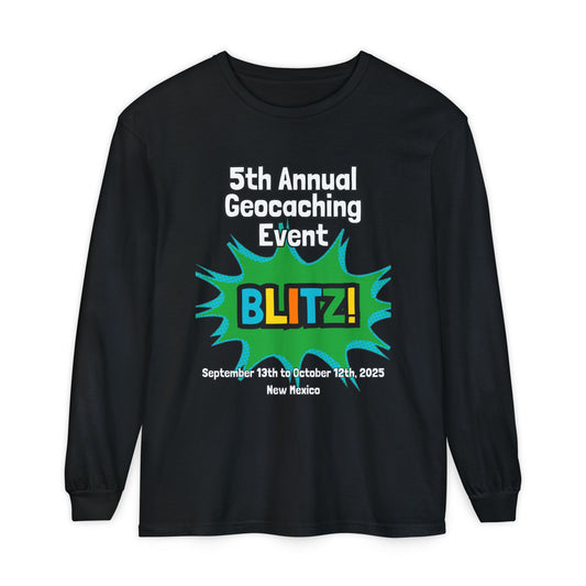 Geocaching Event Blitz 2025 Long Sleeve T-Shirt | Adult Tee, Unisex