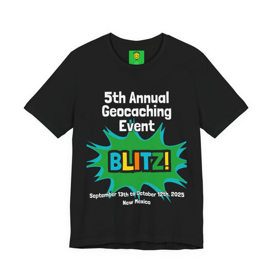 Geocaching Event Blitz 2025 Tshirt Unisex Jersey T-shirt, Adult geocache Tshirt,