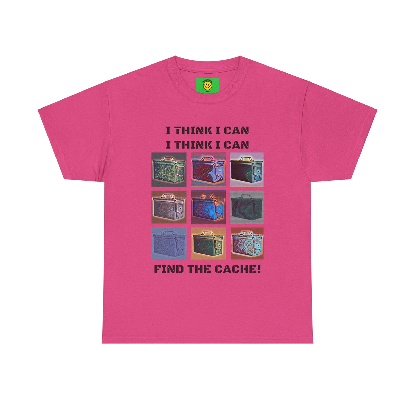 I Think I CAN Find the Cache, Geocaching T-shirt Unisex Adult Geocache Heavy Cotton Tee