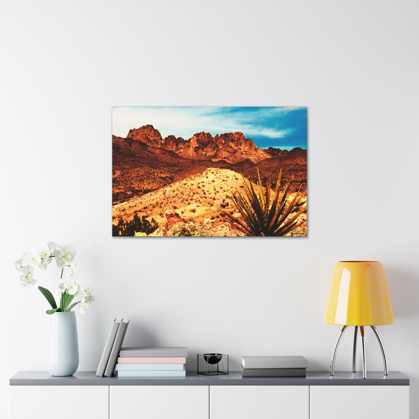 New Year's Day Summit, Arizona Desert Canvas Art Print, Geocache Decor, HappyCaching Prints