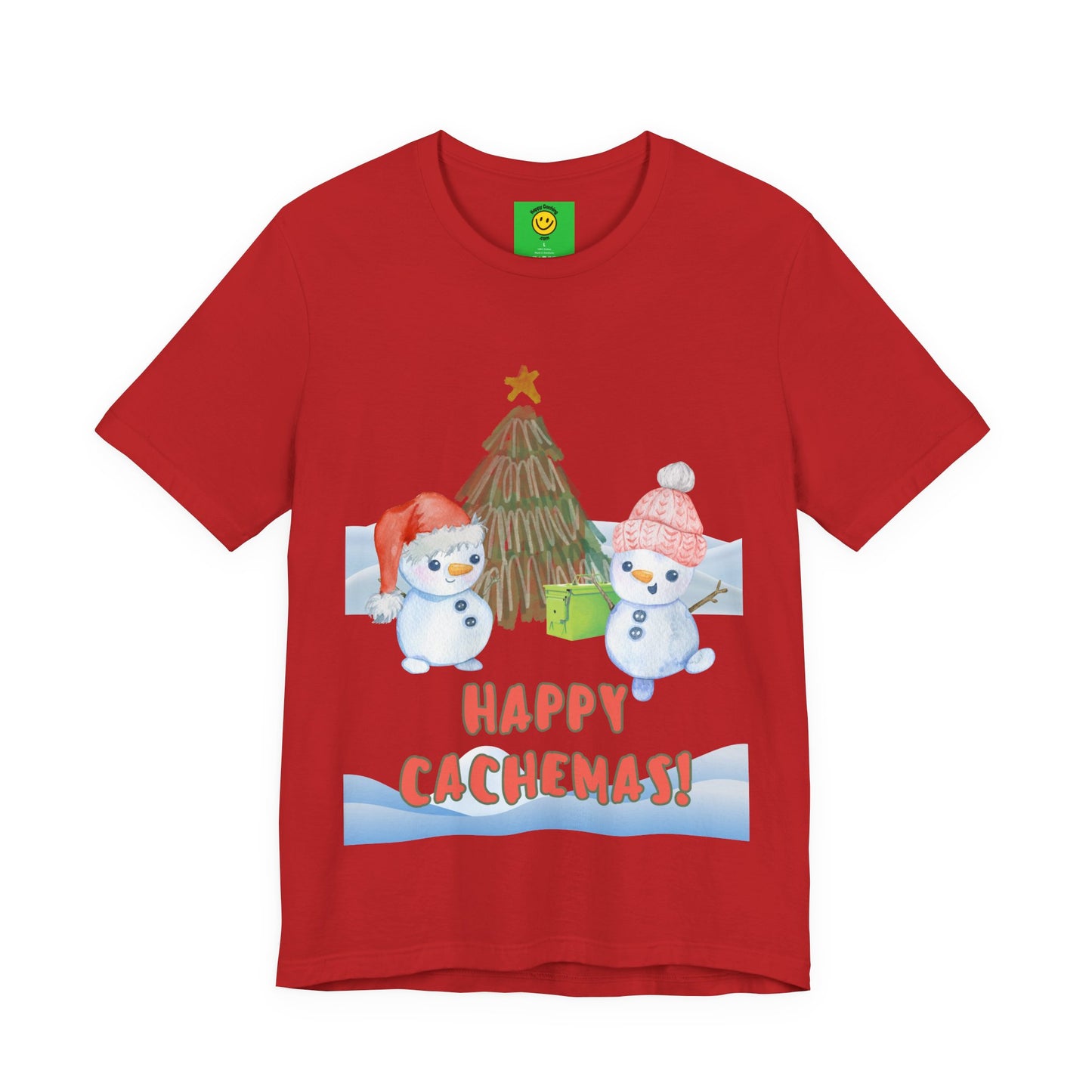Happy Cachemas Geocaching T-shirt, Geocache Tshirt, Christmas, Cachemas shirt, geocacher gift, Holiday geocaching tshirt