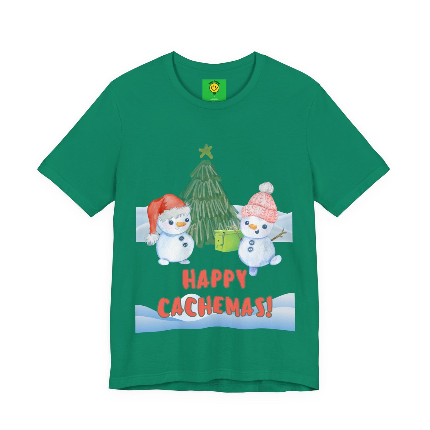 Happy Cachemas Geocaching T-shirt, Geocache Tshirt, Christmas, Cachemas shirt, geocacher gift, Holiday geocaching tshirt