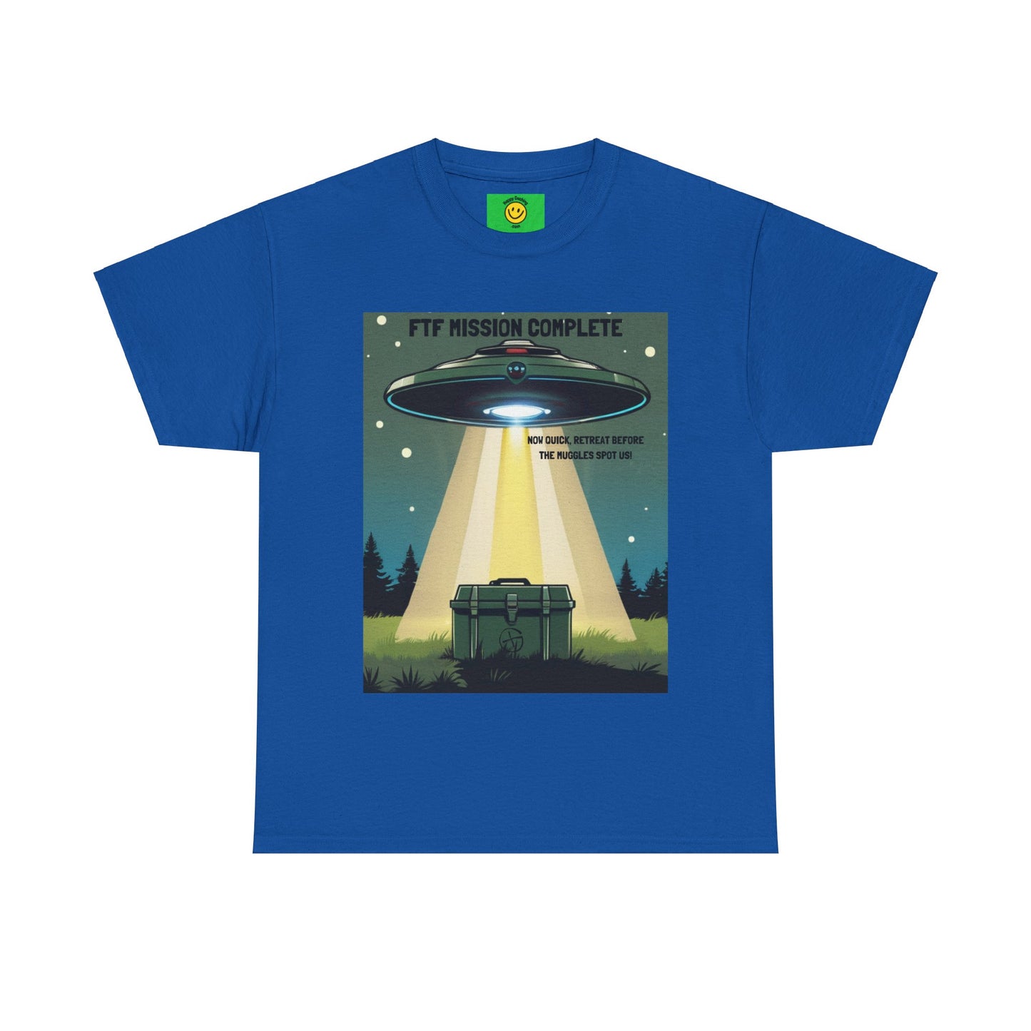 FTF Alien UFO Geocaching T-Shirt Funny Geocache Unisex Heavy Cotton Tee, Geocache Gift