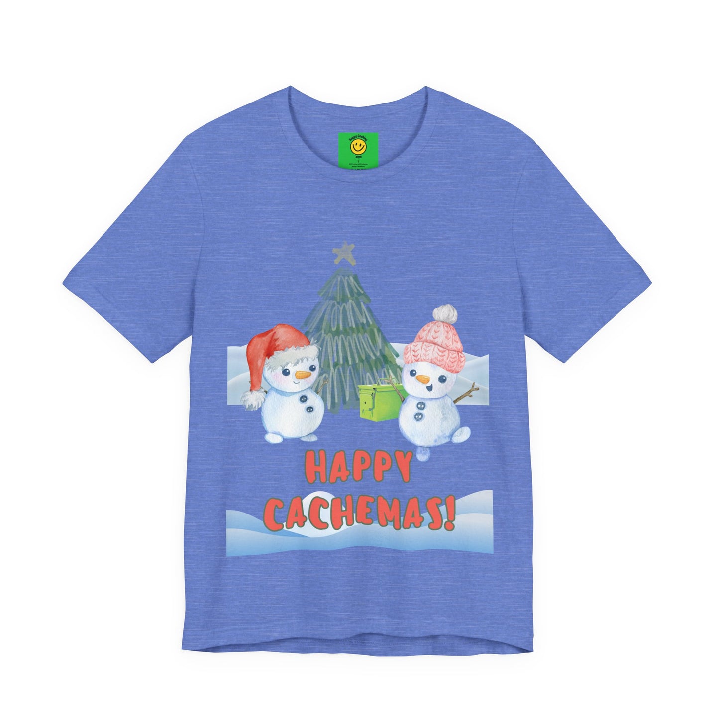 Happy Cachemas Geocaching T-shirt, Geocache Tshirt, Christmas, Cachemas shirt, geocacher gift, Holiday geocaching tshirt