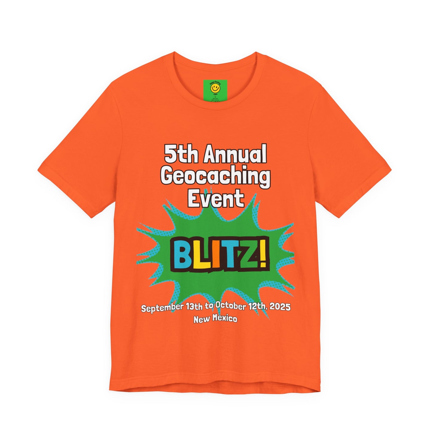 Geocaching Event Blitz 2025 Tshirt Unisex Jersey T-shirt, Adult geocache Tshirt,