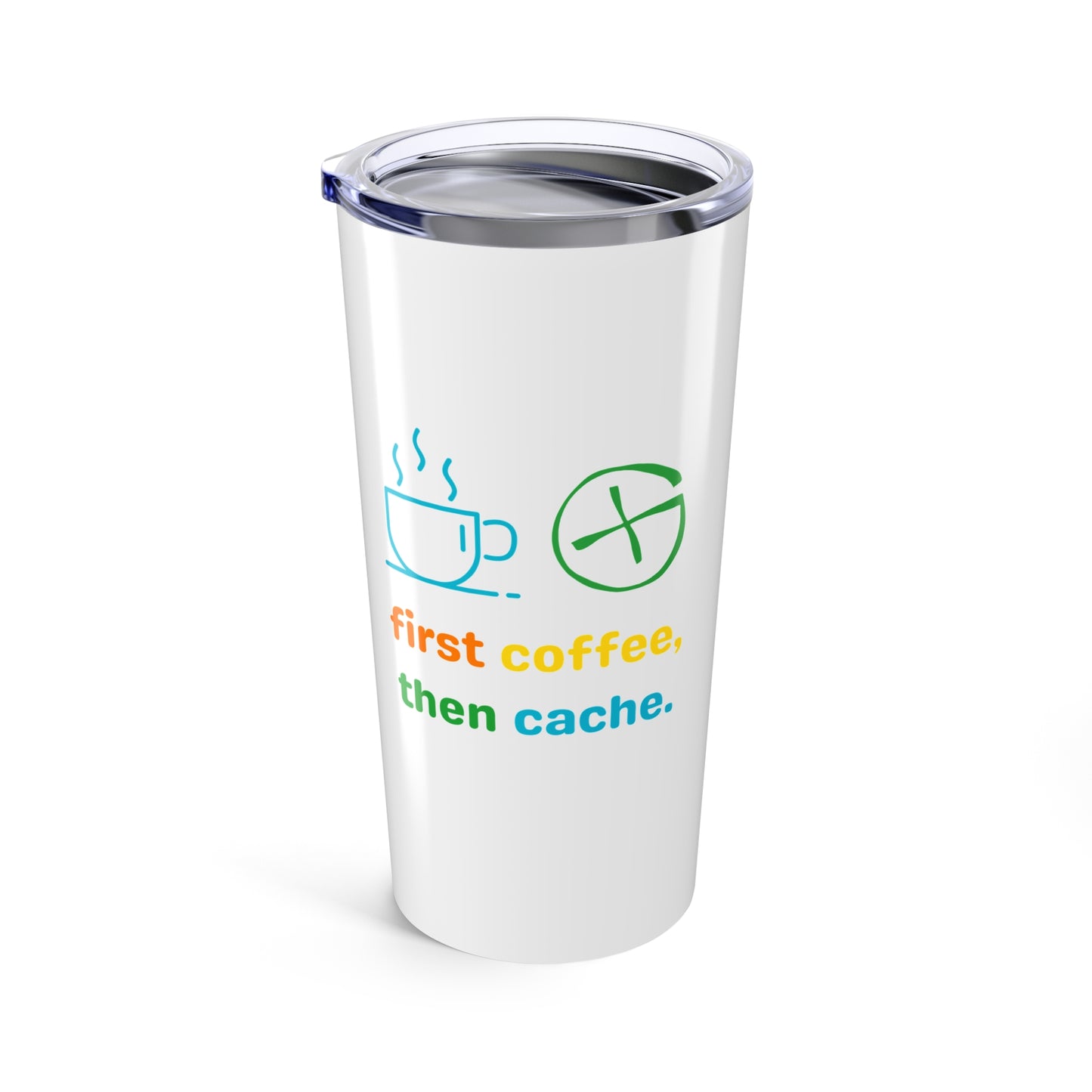 First Coffee, Then Cache 20oz Tumbler for Geocaching and Coffee Lovers | Geocache Travel Mug, Geocaching Gift, Geocaching Coffee Cup, Geocache Travel Mug