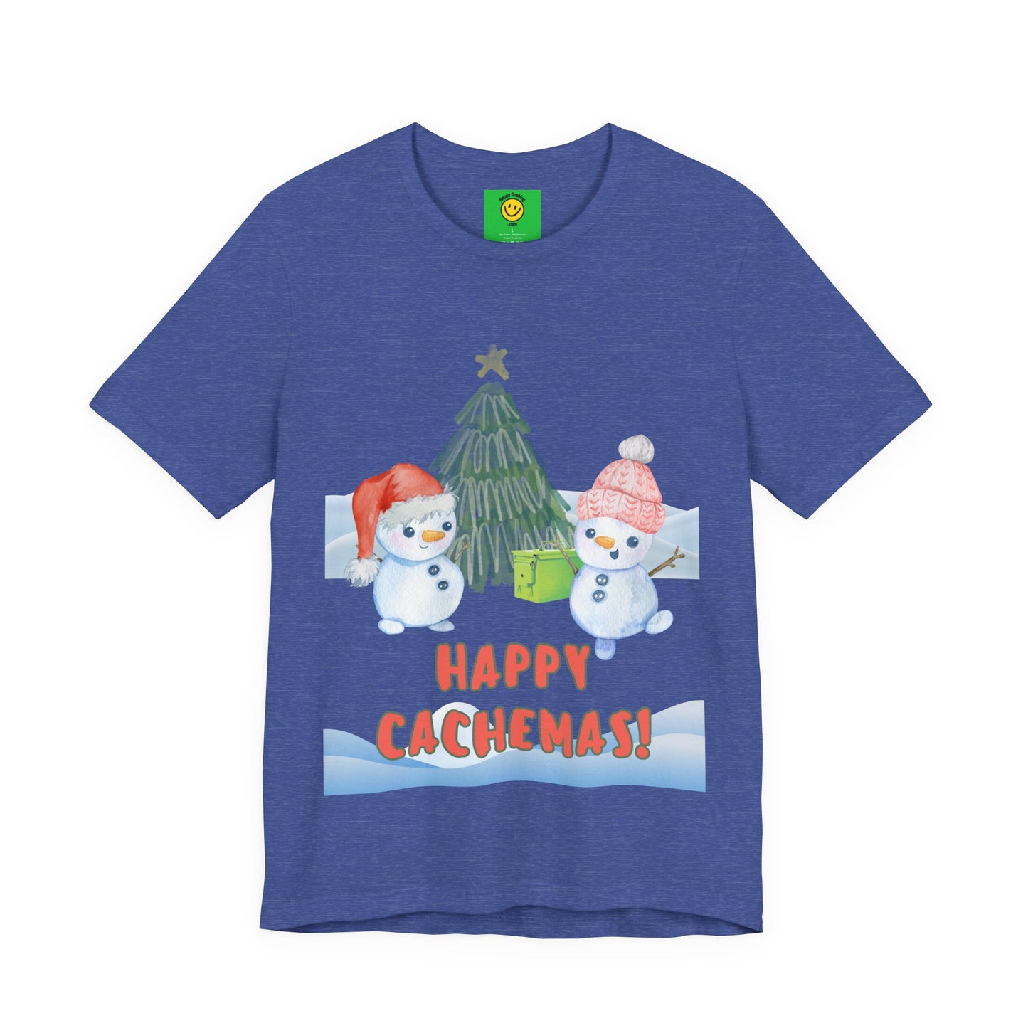 Happy Cachemas Geocaching T-shirt, Geocache Tshirt, Christmas, Cachemas shirt, geocacher gift, Holiday geocaching tshirt