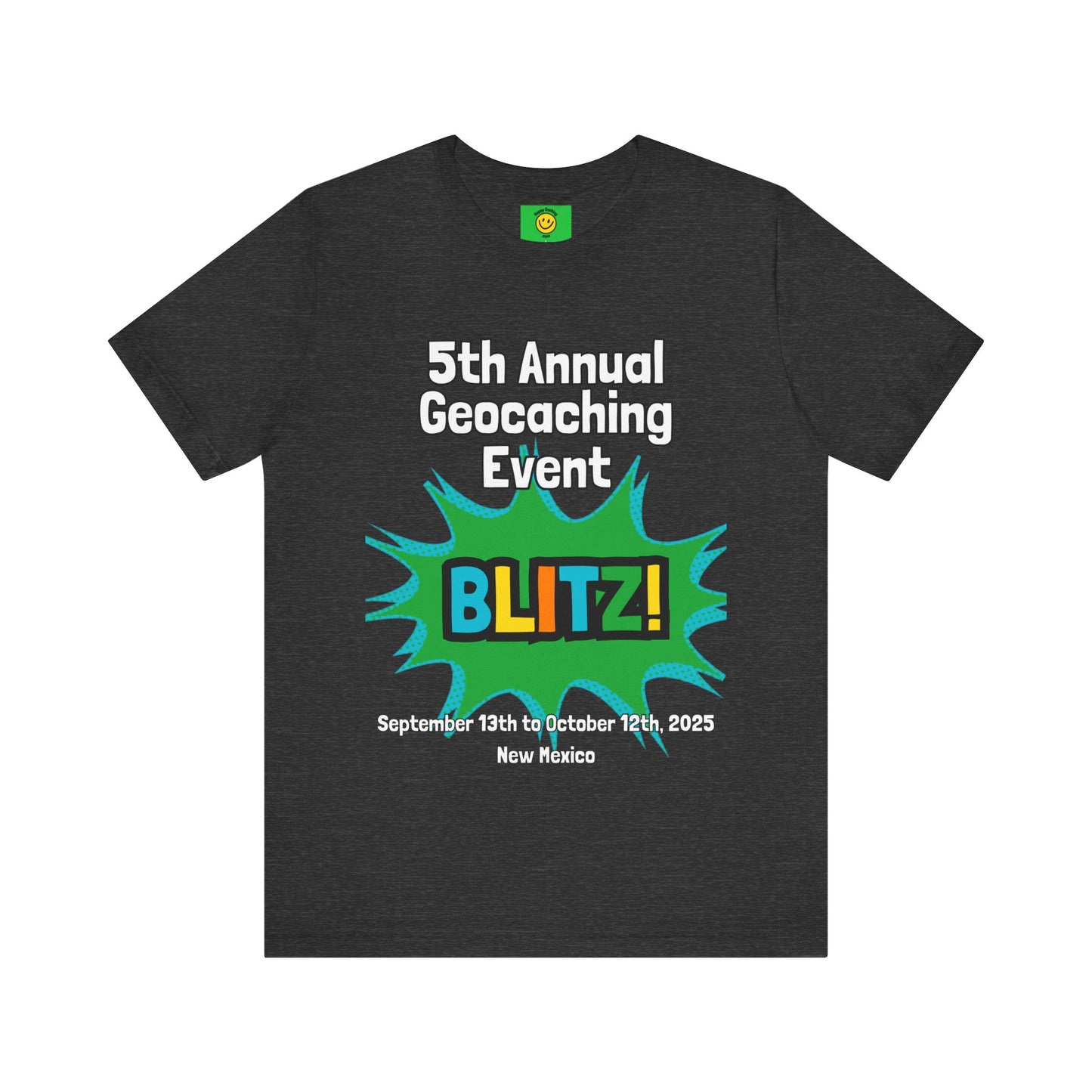 Geocaching Event Blitz 2025 Tshirt Unisex Jersey T-shirt, Adult geocache Tshirt,
