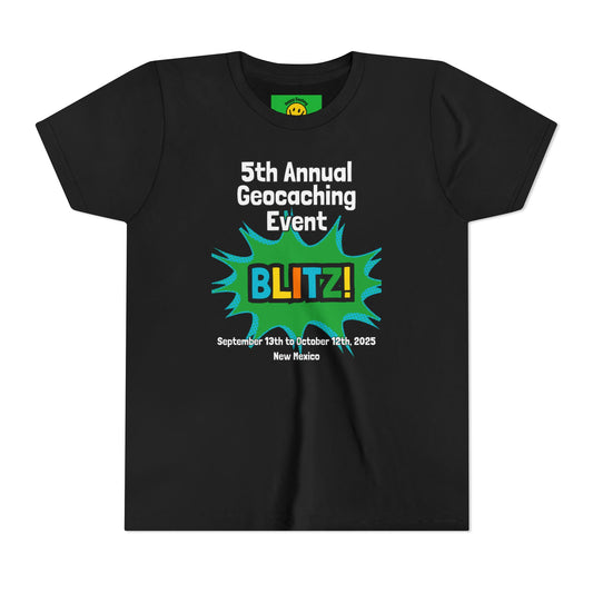 Geocaching Event Blitz 2025 Youth Short Sleeve Tee