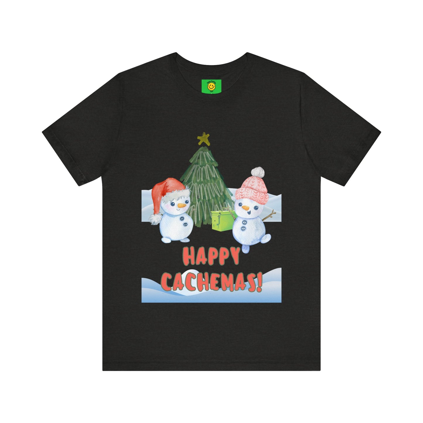 Happy Cachemas Geocaching T-shirt, Geocache Tshirt, Christmas, Cachemas shirt, geocacher gift, Holiday geocaching tshirt