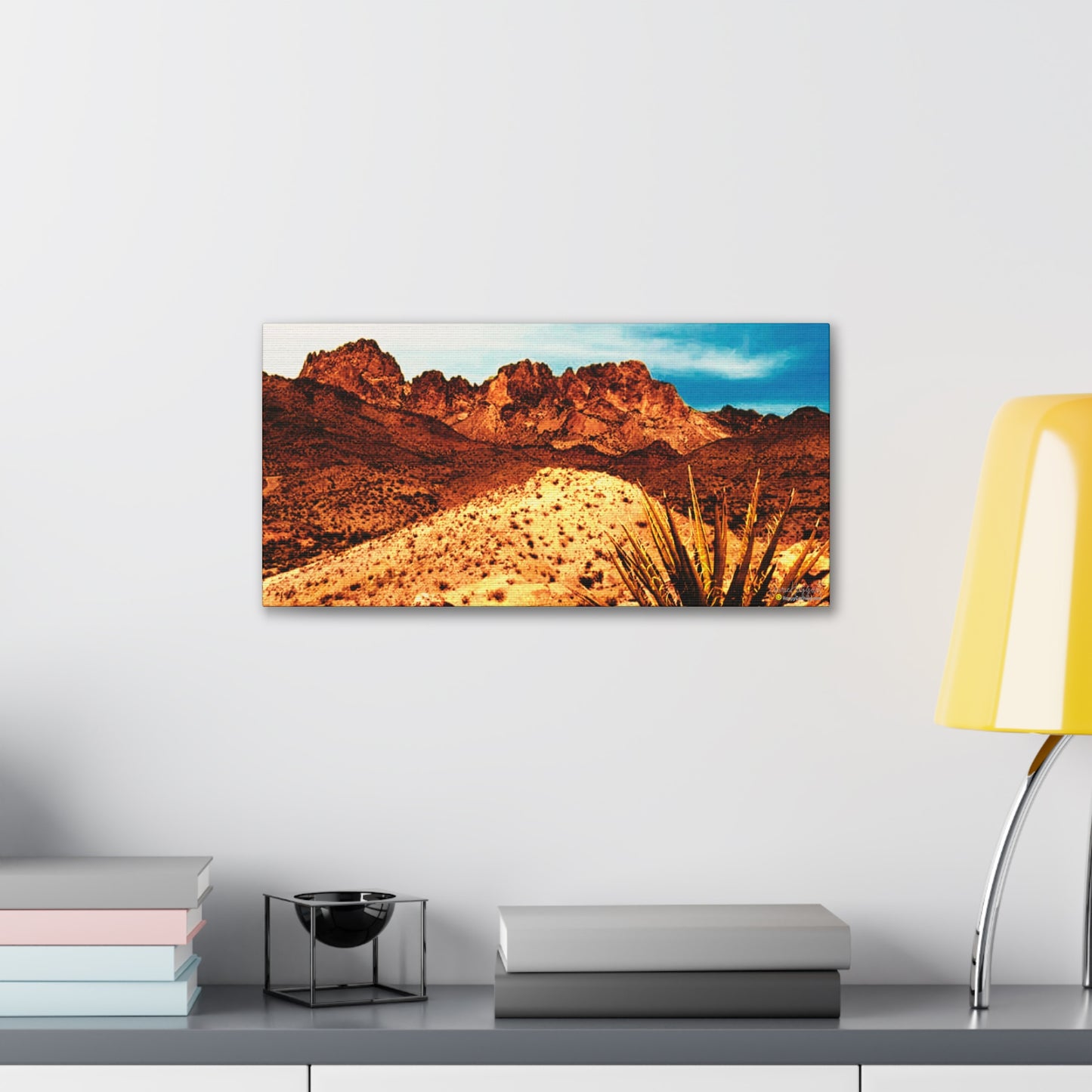 New Year's Day Summit, Arizona Desert Canvas Art Print, Geocache Decor, HappyCaching Prints