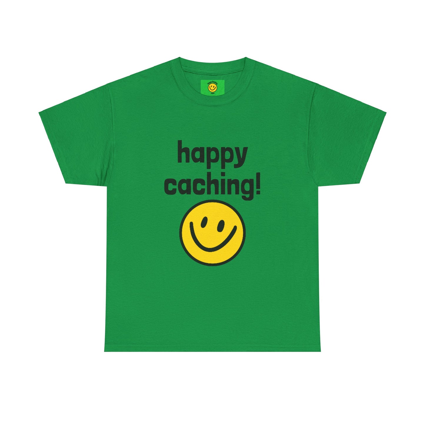 happy caching! Geocaching T-shirt Unisex Heavy Cotton Tee