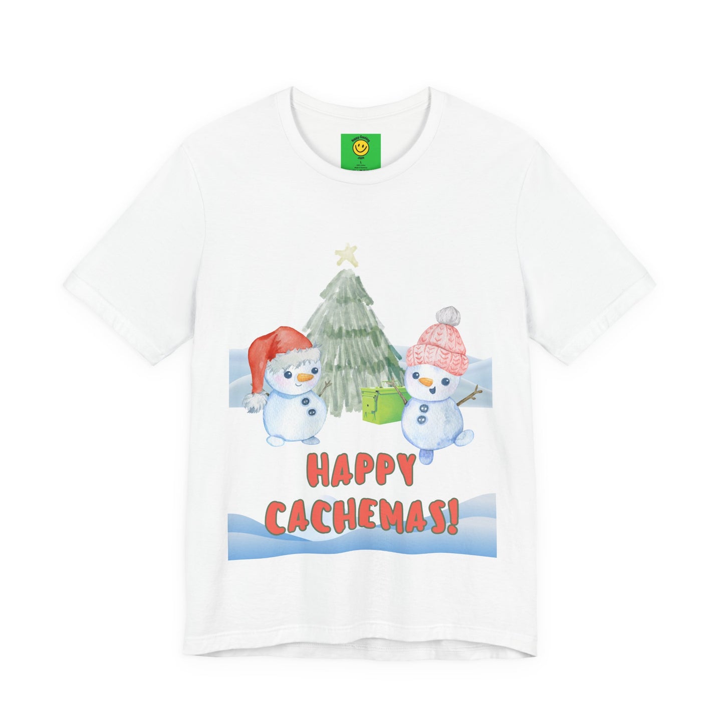 Happy Cachemas Geocaching T-shirt, Geocache Tshirt, Christmas, Cachemas shirt, geocacher gift, Holiday geocaching tshirt